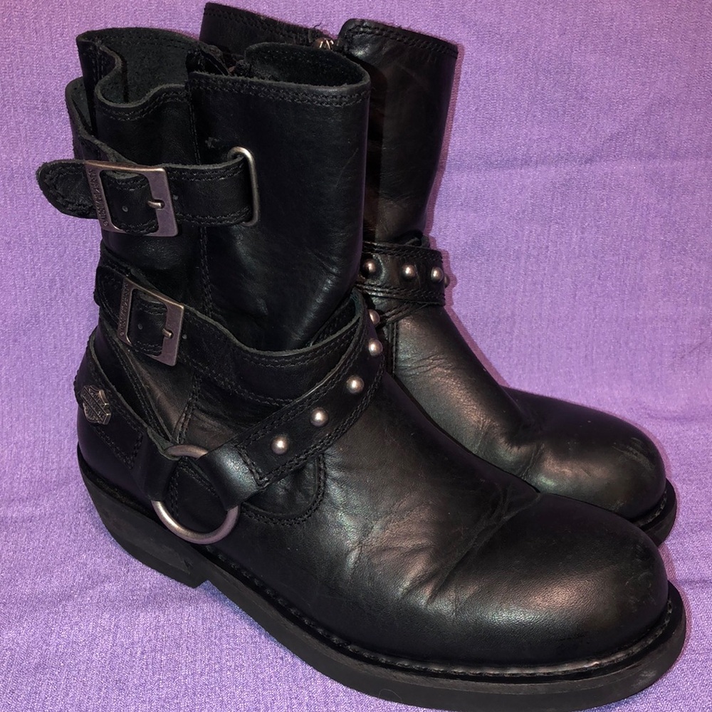 Used Women’s Harley Davidson Janice Side-Zip Boots Size 8.5M D87180